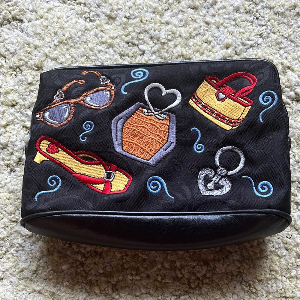 Brighton Embroidered Black Women's cosmetic Bag